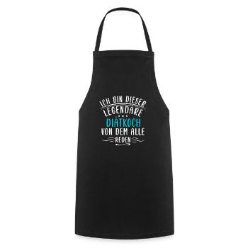 Lustig Diätkoch Sprüche Essen Gesundheit Ernährung - Cooking Apron - black - Front - AI Model Male 185 dark (185cm)