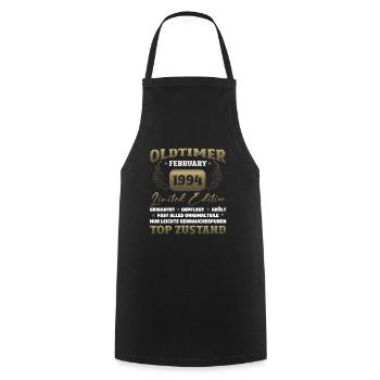 30th Birthday Classic Car February Vintage 1994 - Cooking Apron - black - Front - AI Model Male 185 dark (185cm)