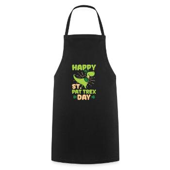 Drôle de Saint-Patrick Joyeux jour de la Saint-Pat T-Rex - Tablier de cuisine - noir - Devant - AI Model Male 185 dark (185cm)
