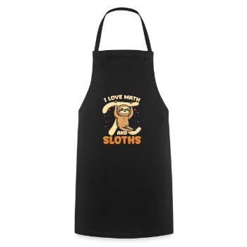 Pi Day I Love Math And Sloths - Cooking Apron - black - Front - AI Model Male 185 dark (185cm)