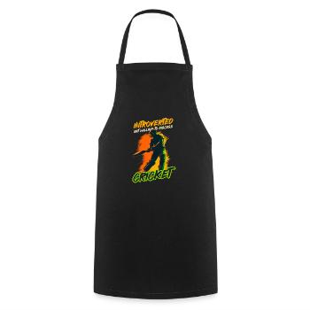 Cricket Player Introvert But Willing Discuss - Cooking Apron - black - Front - AI Model Male 185 dark (185cm)