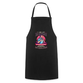 ER Nurse Sane People Would Do The Job - Cooking Apron - black - Front - AI Model Male 185 dark (185cm)