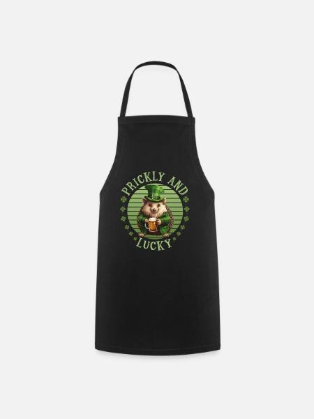 Hérisson de la Saint-Patrick - Tablier de cuisine - noir