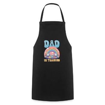 Zukünftiger Papa Papa in Ausbildung - Kochschürze - Schwarz - Vorne - AI Model Male 185 dark (185cm)
