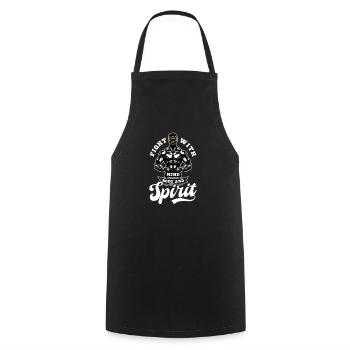 Combat de Krav Maga avec l’, le corps et l’ - Tablier de cuisine - noir - Devant - AI Model Male 185 dark (185cm)
