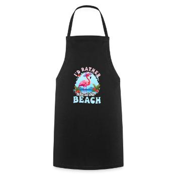Summer Vacation Rather Be On Beach - Cooking Apron - black - Front - AI Model Male 185 dark (185cm)