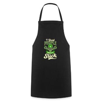 Lacrosse St. Patricks Day Beat People With Stick - Cooking Apron - black - Front - AI Model Male 185 dark (185cm)