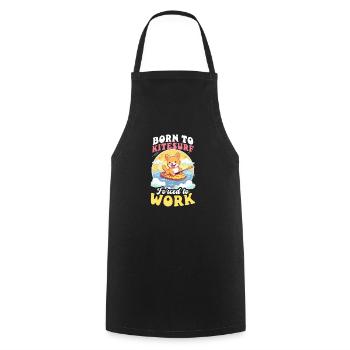 Kite Surfing Born To Kite Surf Forces Work - Cooking Apron - black - Front - AI Model Male 185 dark (185cm)