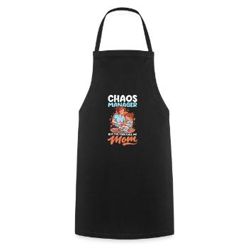 Mothers Day Chaos Manager You Can Call Mom - Cooking Apron - black - Front - AI Model Male 185 dark (185cm)