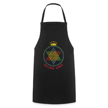 Halma King Board Game King - Cooking Apron - black - Front - AI Model Male 185 dark (185cm)