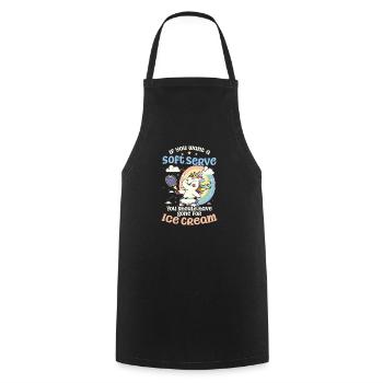 Tennis Player Cute Unicorn Tennis - Cooking Apron - black - Front - AI Model Male 185 dark (185cm)