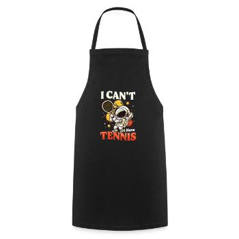 Tennis Player Can't Have Tennis - Cooking Apron - black - Front - AI Model Male 185 dark (185cm)