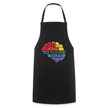 Be kind to your mind Mental Health Awareness - Cooking Apron - black - Front - AI Model Male 185 dark (185cm)