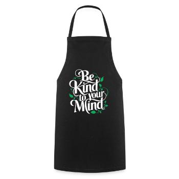 Be kind to your mind Mental Health Awareness - Cooking Apron - black - Front - AI Model Male 185 dark (185cm)