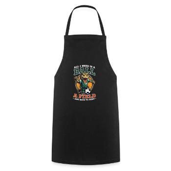 Soccer Coach Ball Field Boys To Beat - Cooking Apron - black - Front - AI Model Male 185 dark (185cm)