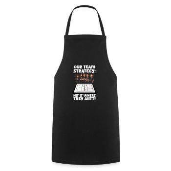 Volleyball Our Team Strategy: Hit Where They Ain't - Cooking Apron - black - Front - AI Model Male 185 dark (185cm)