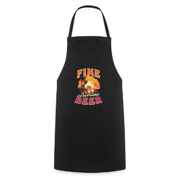 Summer Vacation Fine Have Another Beer - Cooking Apron - black - Front - AI Model Male 185 dark (185cm)