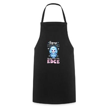 Patinage artistique Vivre sur les nerfs - Tablier de cuisine - noir - Devant - AI Model Male 185 dark (185cm)