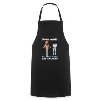 Yoga Instructor Yoga Pants Jeans Are Too Judgy - Cooking Apron - black - Front - AI Model Male 185 dark (185cm)