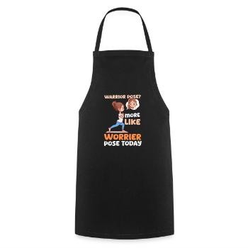 Yoga Instructor More Like Worrier Pose Today - Cooking Apron - black - Front - AI Model Male 185 dark (185cm)