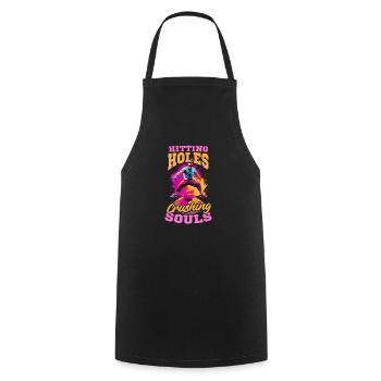Cornhole Frapper Des Trous Écrasant Des Âmes - Tablier de cuisine - noir - Devant - AI Model Male 185 dark (185cm)