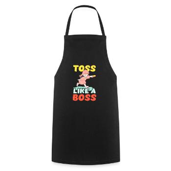 Cornhole Toss Like - Cooking Apron - black - Front - AI Model Male 185 dark (185cm)