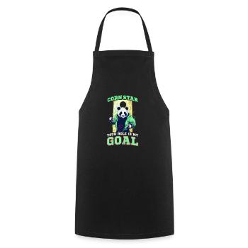 Cornhole Corn Star Hole But - Tablier de cuisine - noir - Devant - AI Model Male 185 dark (185cm)