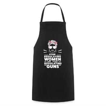 Stop regulating women and start regulating guns - Cooking Apron - black - Front - AI Model Male 185 dark (185cm)