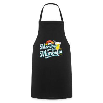 Der Vormittag ist für Mimosas Lover Cocktail Holiday - Kochschürze - Schwarz - Vorne - AI Model Male 185 dark (185cm)