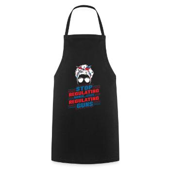 Stop regulating women and start regulating guns - Cooking Apron - black - Front - AI Model Male 185 dark (185cm)