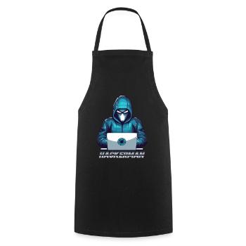 hacker meme cybersécurité piratage hackman - Tablier de cuisine - noir - Devant - AI Model Male 185 dark (185cm)