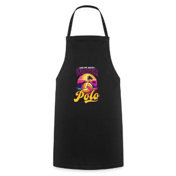 Water-polo Posez-moi des questions sur le water-polo - Tablier de cuisine - noir - Devant - AI Model Male 185 dark (185cm)