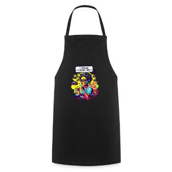 Network Engineering I Speak Fluent Wi-Fi - Cooking Apron - black - Front - AI Model Male 185 dark (185cm)