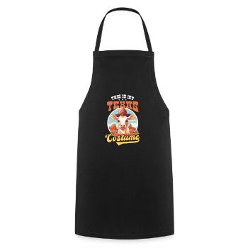 Amant du Texas, c'est mon costume du Texas - Tablier de cuisine - noir - Devant - AI Model Male 185 dark (185cm)