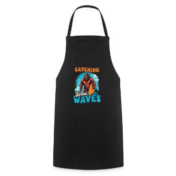 Surfer Catching Some Waves Monster - Cooking Apron - black - Front - AI Model Male 185 dark (185cm)
