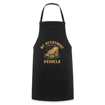 My Retirement Vehicle Lawn Mower Mom Dad Mowing - Cooking Apron - black - Front - AI Model Male 185 dark (185cm)