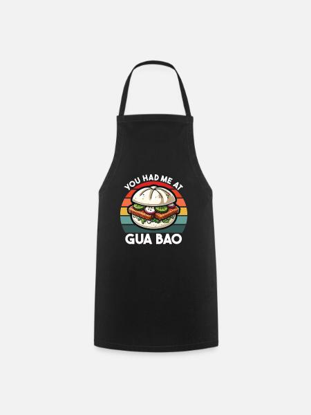Gua Bao Asian Food Lover China Vietnam Japan - Cooking Apron - black