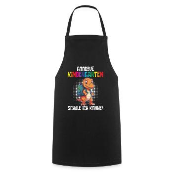 School Enrollment Dino Back to School - Cooking Apron - black - Front - AI Model Male 185 dark (185cm)