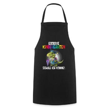 School Enrollment Dino Back to School - Cooking Apron - black - Front - AI Model Male 185 dark (185cm)