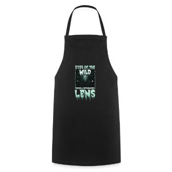 Wildlife Photographer Eyes of the Wild: Through - Cooking Apron - black - Front - AI Model Male 185 dark (185cm)