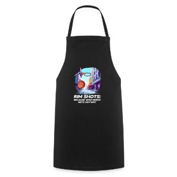 Street Basketball Rim Shots: Denn wer braucht schon Netz - Kochschürze - Schwarz - Vorne - AI Model Male 185 dark (185cm)