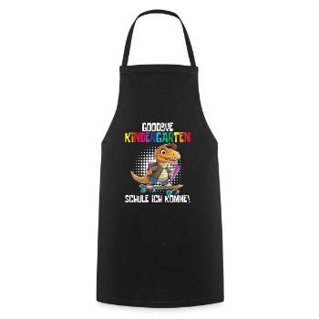 School Enrollment Dino Back to School - Cooking Apron - black - Front - AI Model Male 185 dark (185cm)