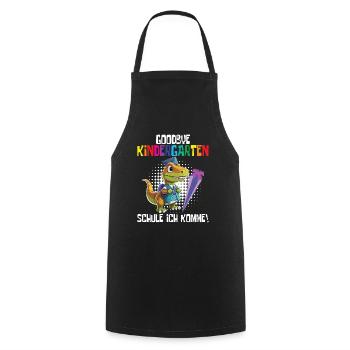School Enrollment Dino Back to School - Cooking Apron - black - Front - AI Model Male 185 dark (185cm)