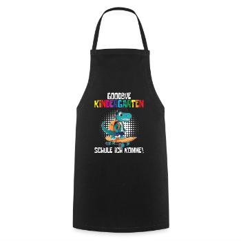 School Enrollment Dino Back to School - Cooking Apron - black - Front - AI Model Male 185 dark (185cm)