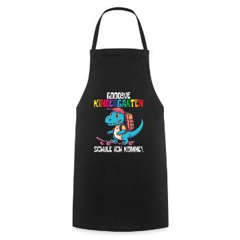 School Enrollment Dino Back to School - Cooking Apron - black - Front - AI Model Male 185 dark (185cm)