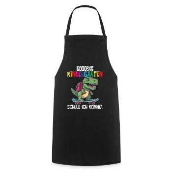 School Enrollment Dino Back to School - Cooking Apron - black - Front - AI Model Male 185 dark (185cm)