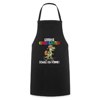 School Enrollment Dino Back to School - Cooking Apron - black - Front - AI Model Male 185 dark (185cm)