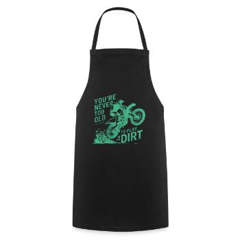 Play in the Dirt Bike Motocross Men and Boys - Cooking Apron - black - Front - AI Model Male 185 dark (185cm)