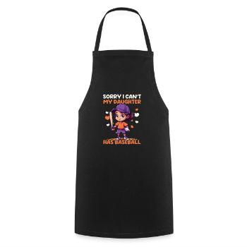 Baseball Papa Ne Peut Pas Fille De Baseball Avoir Baseball - Tablier de cuisine - noir - Devant - AI Model Male 185 dark (185cm)