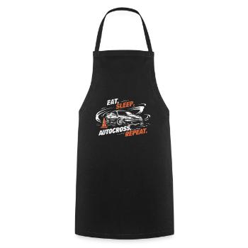 Funny Autocross Eat Sleep Autocross Repeat Driving - Cooking Apron - black - Front - AI Model Male 185 dark (185cm)